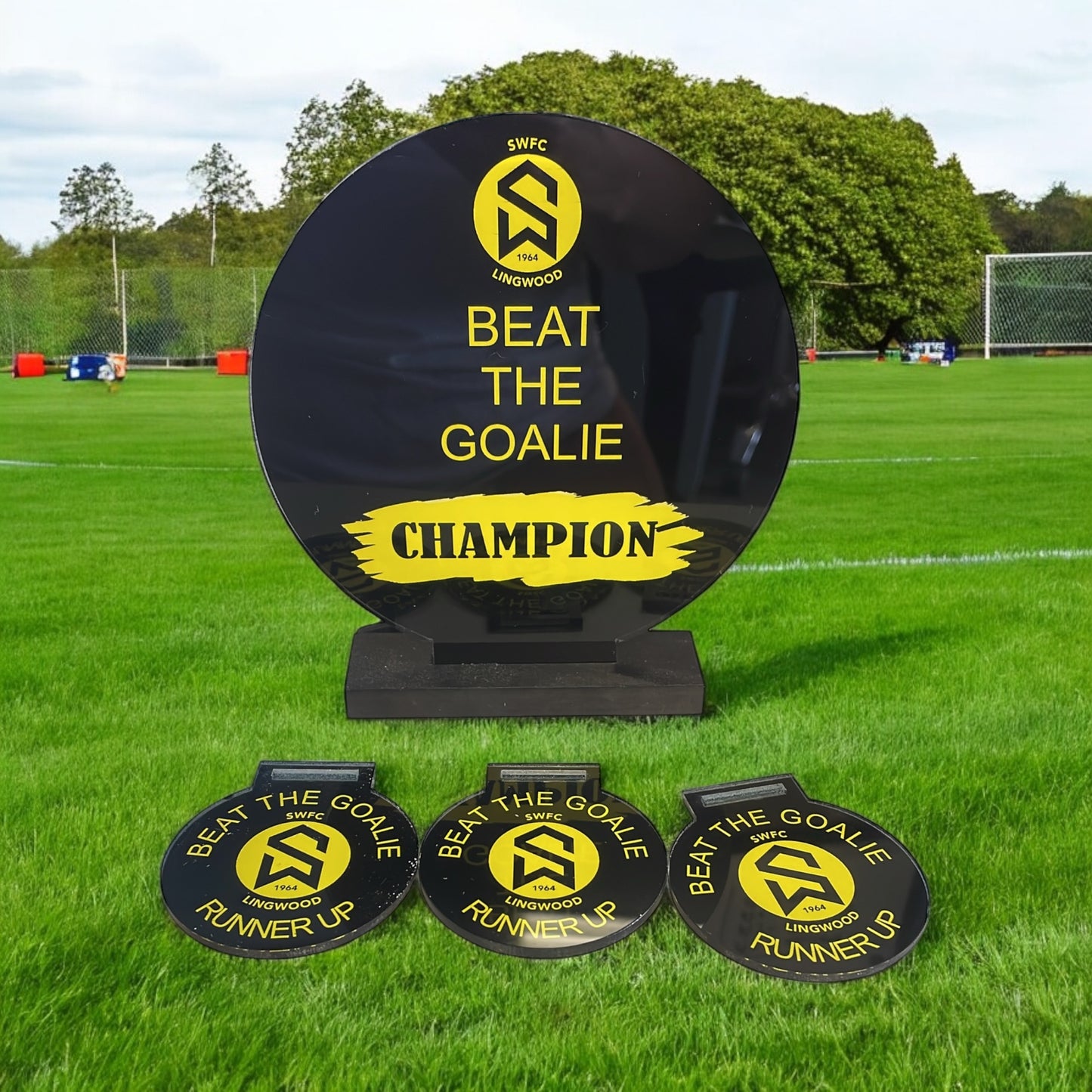Round trophy, high gloss, personalised trophies