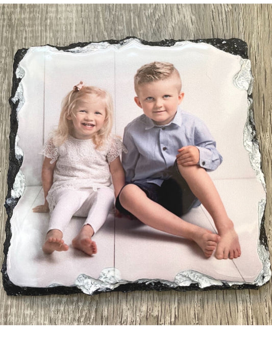 Photo slate Coaster, Photo gift, Mothers day gift