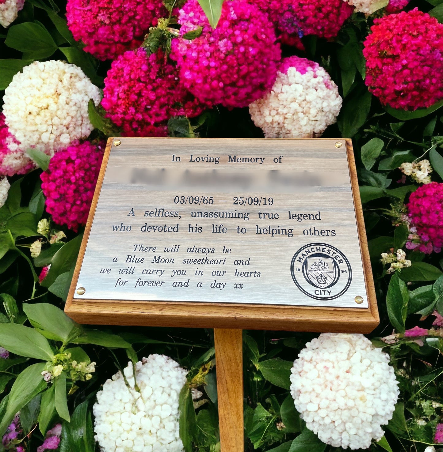 Memorial plaque, Tree Markers: Oak, Iroko, & Mahogany, memorial stake, Personalised Plaque