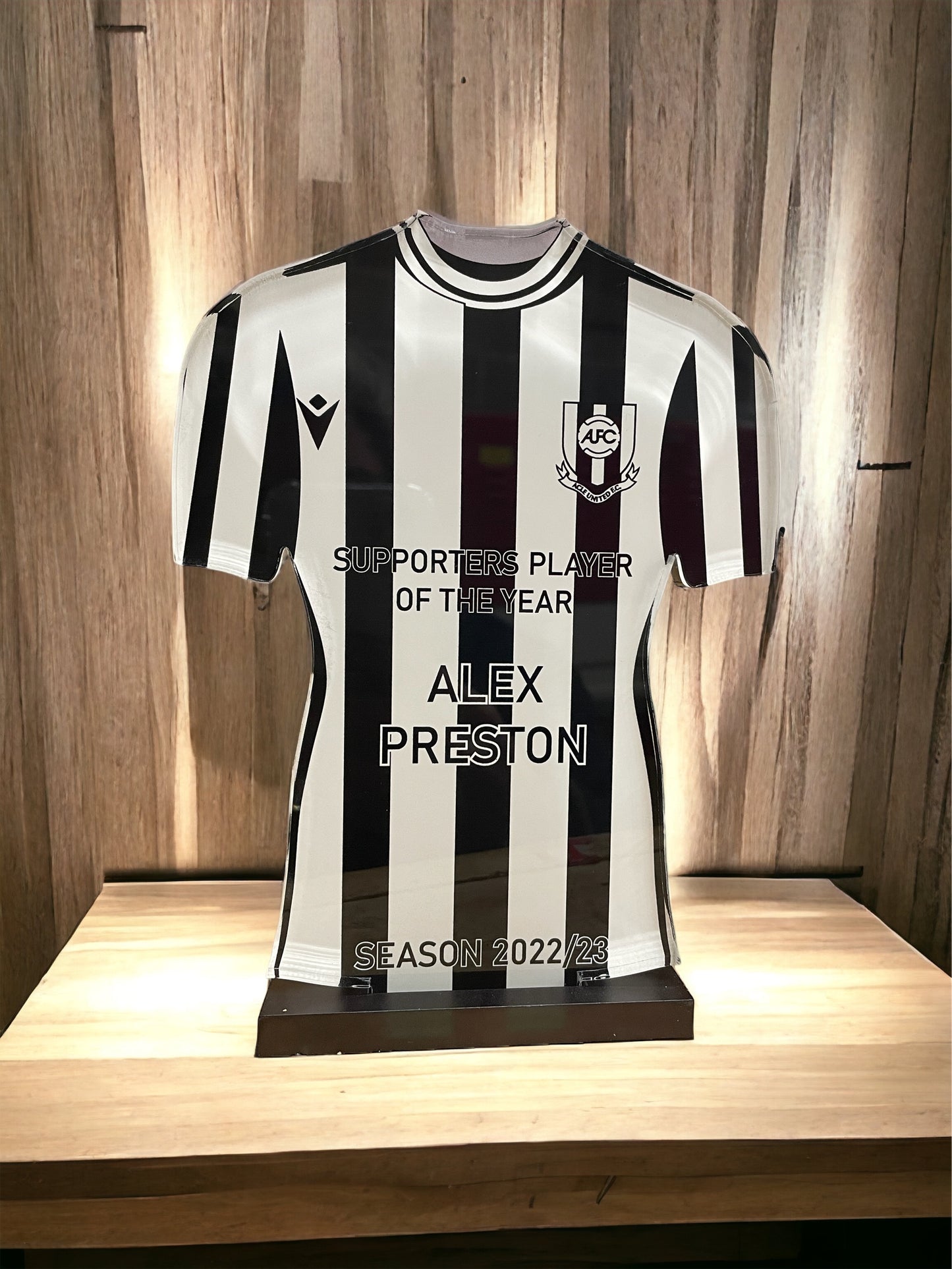 Shirt trophy, high gloss, personalised trophies