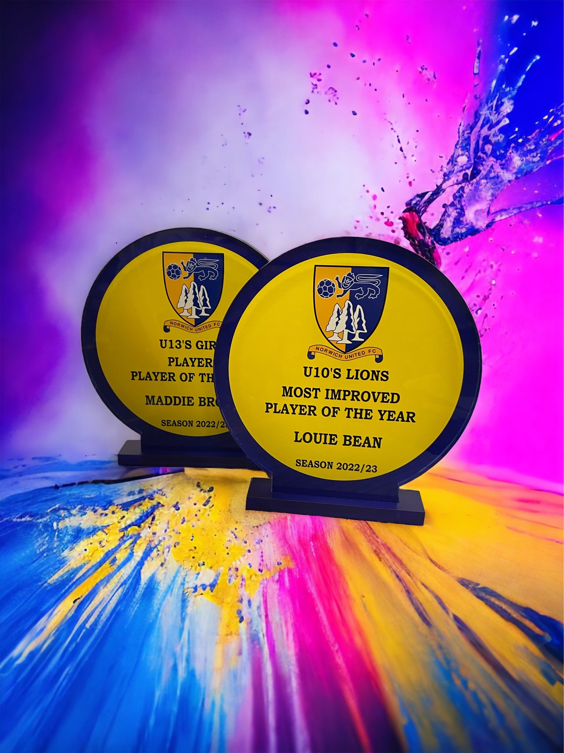 Round trophy, high gloss, personalised trophies – Everbubbles