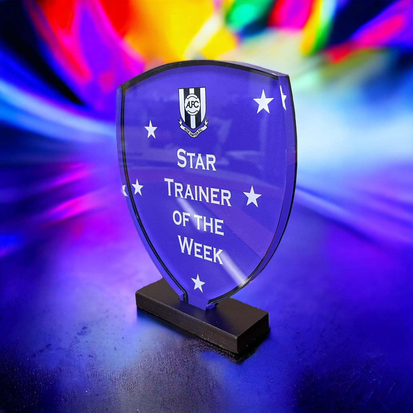 Shield trophy, high gloss, personalised trophies