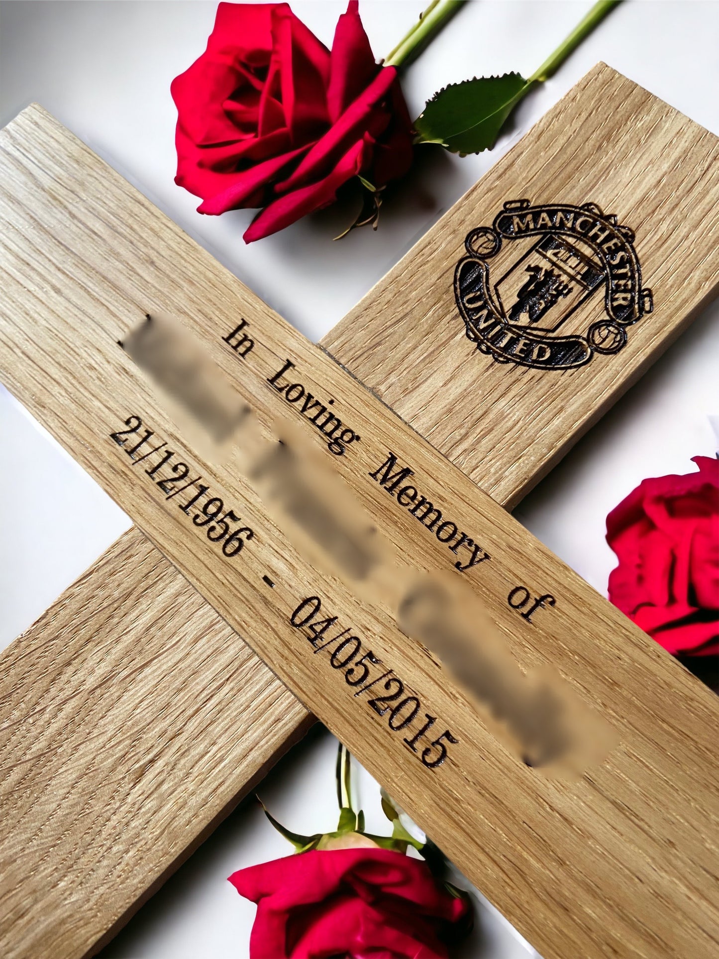 Memorial cross, wooden cross, grave marker