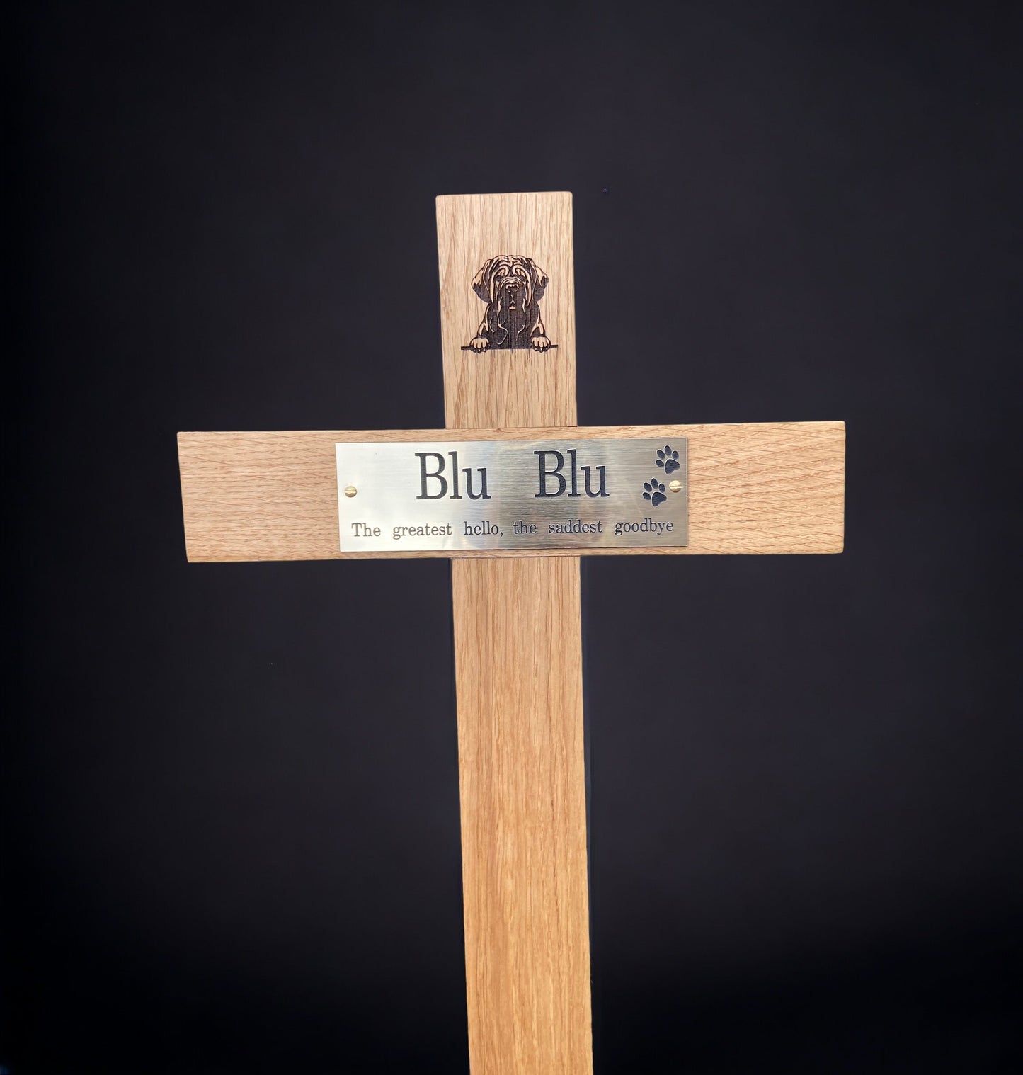 Memorial cross, wooden cross, grave marker