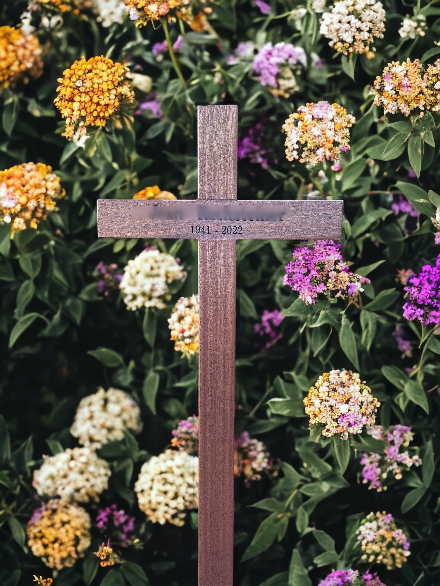 Memorial cross, wooden cross, grave marker