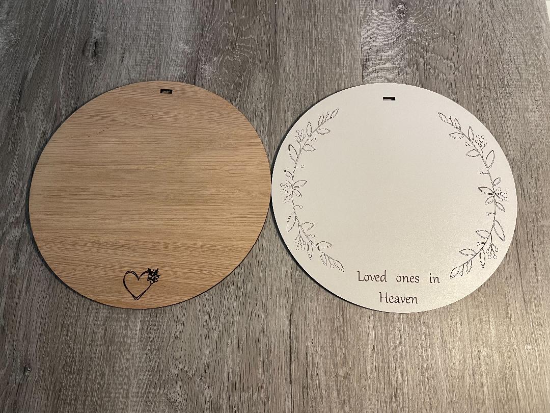 personalised Wedding memorial set, wedding memory table, memory table, missing loved ones, loved ones in heaven.